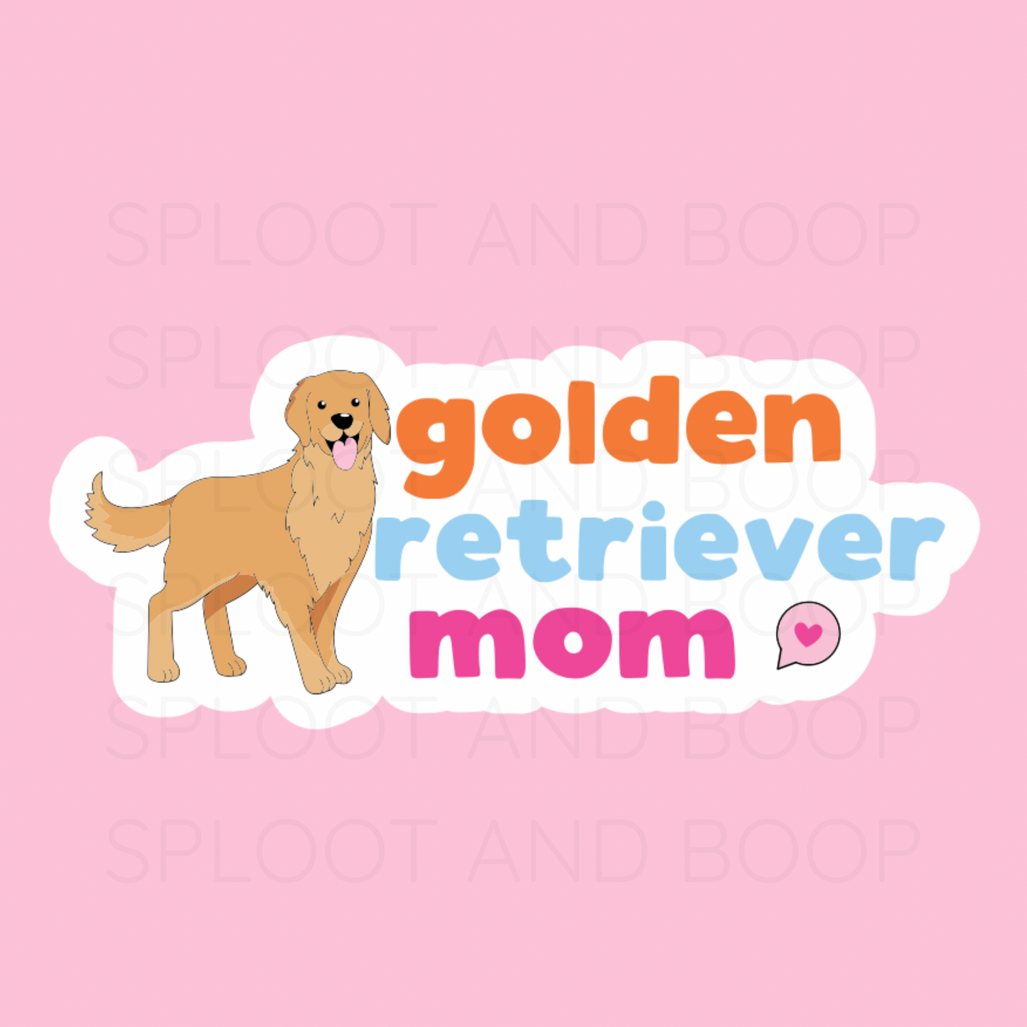 Golden Retriever Mom sticker