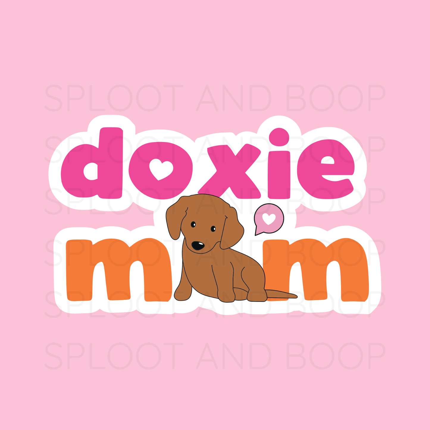 Doxie Mom sticker (brown)