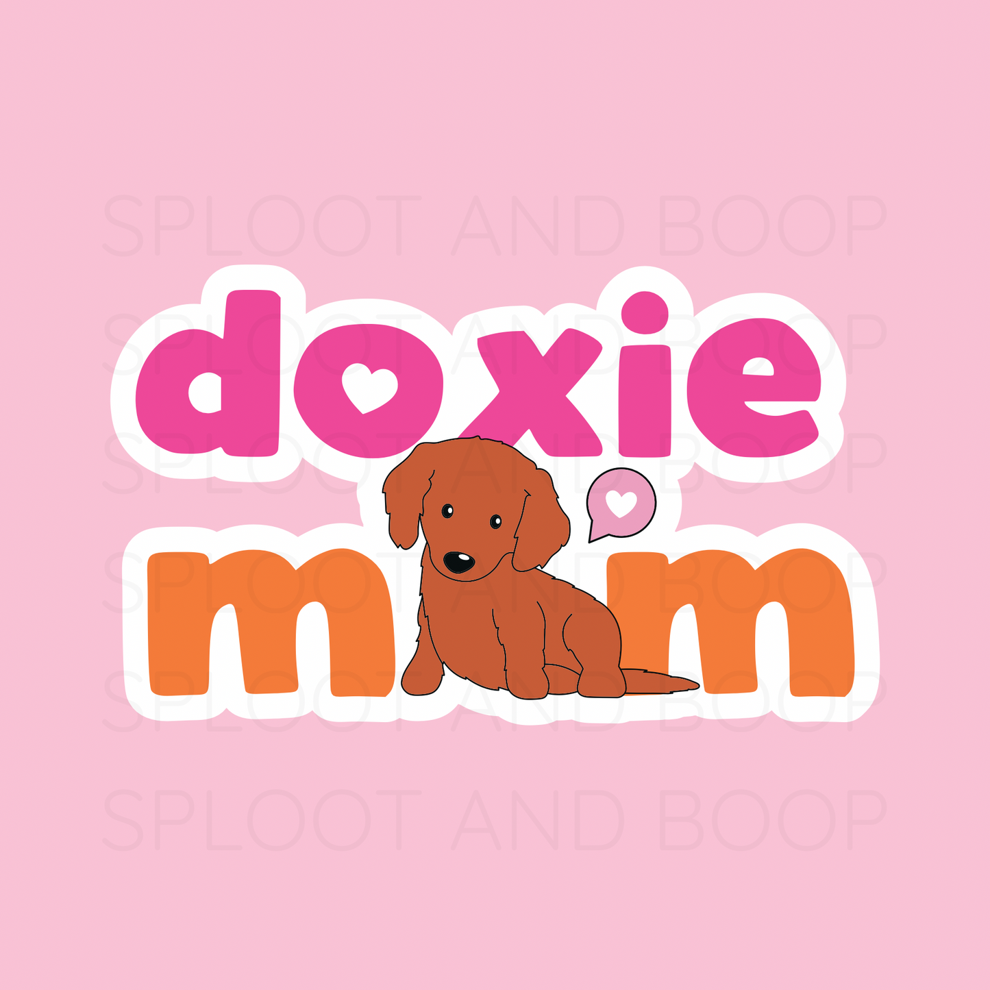 Doxie Mom sticker (red)