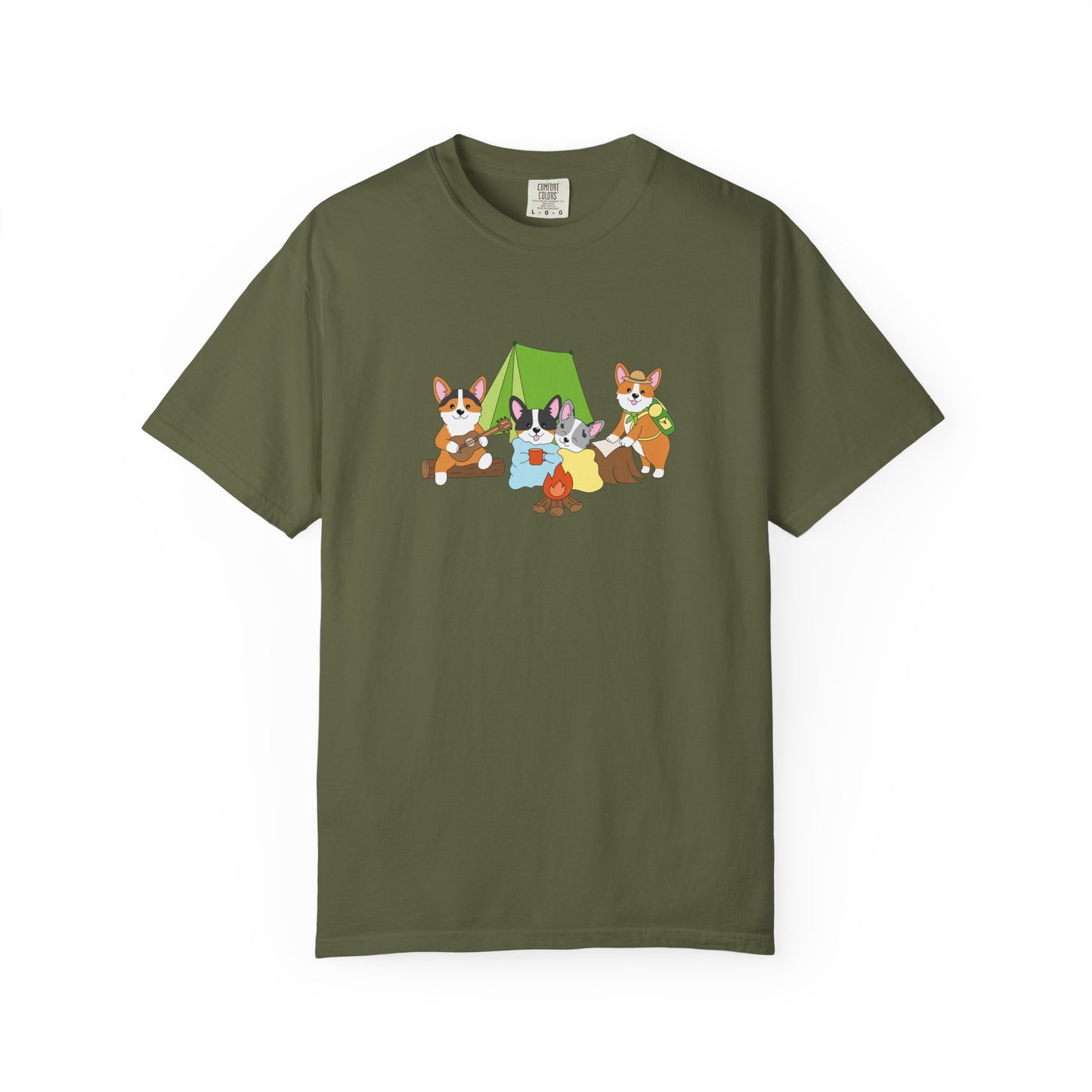 Camping Corgis tee
