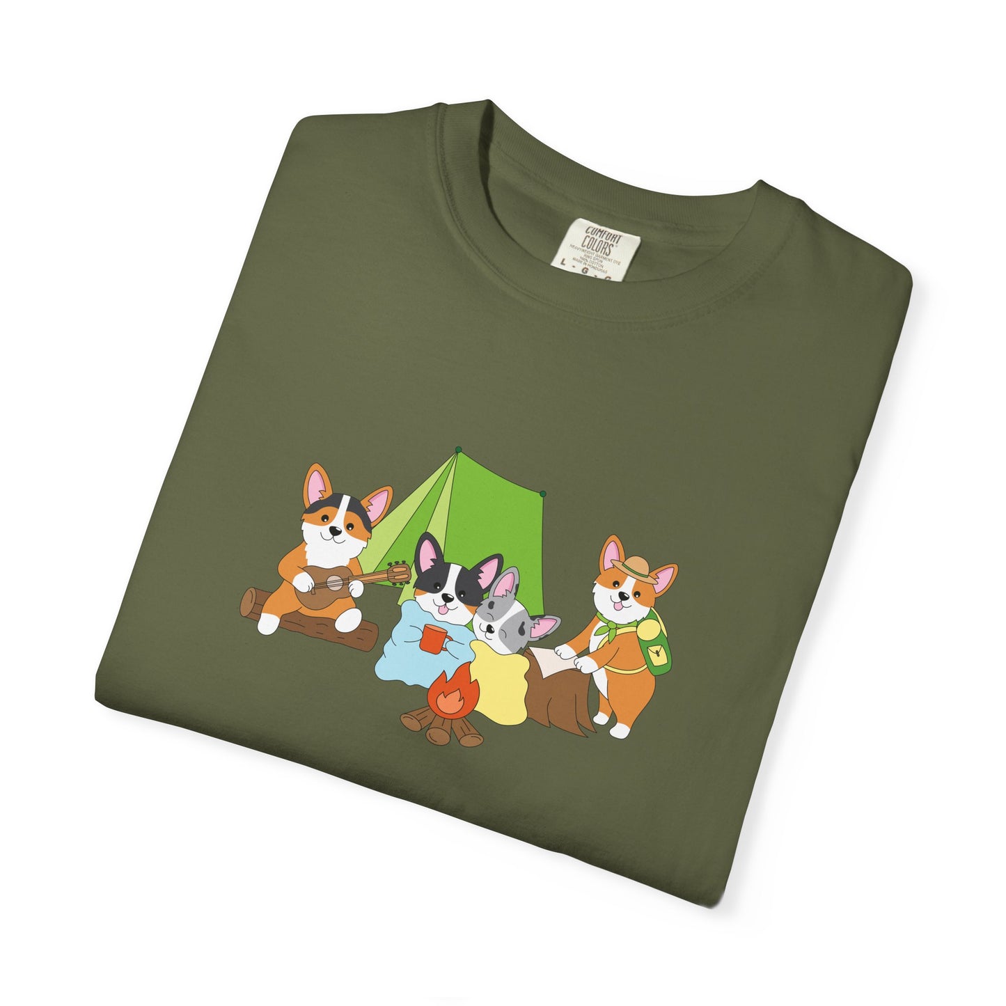 Camping Corgis tee