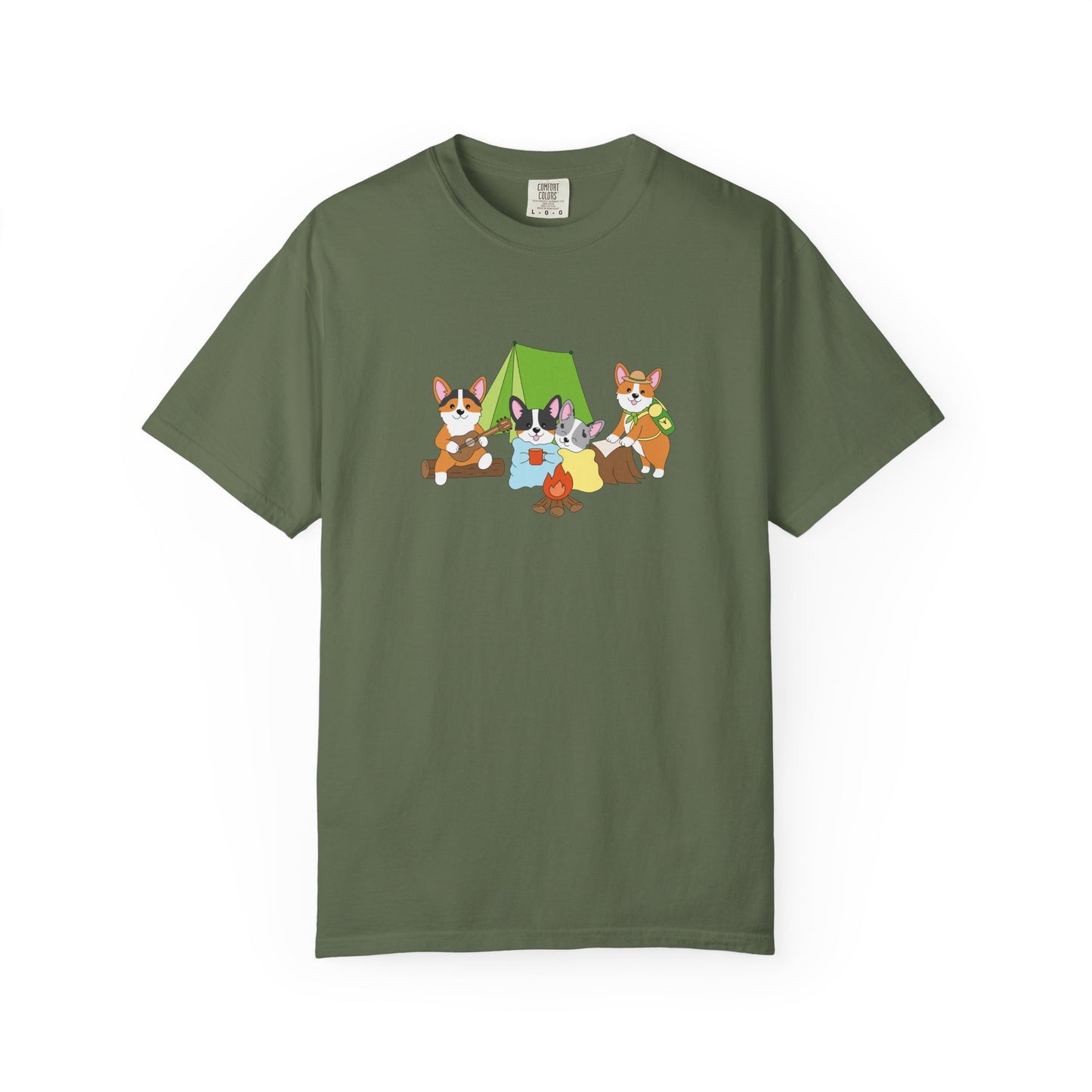 Camping Corgis tee