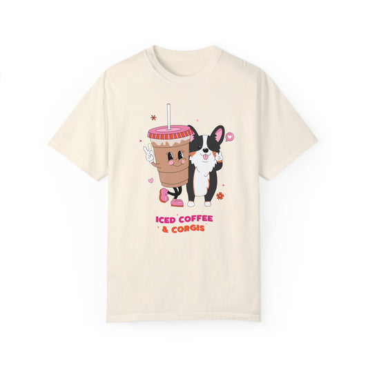 Coffee & Corgis tee (tricolor)