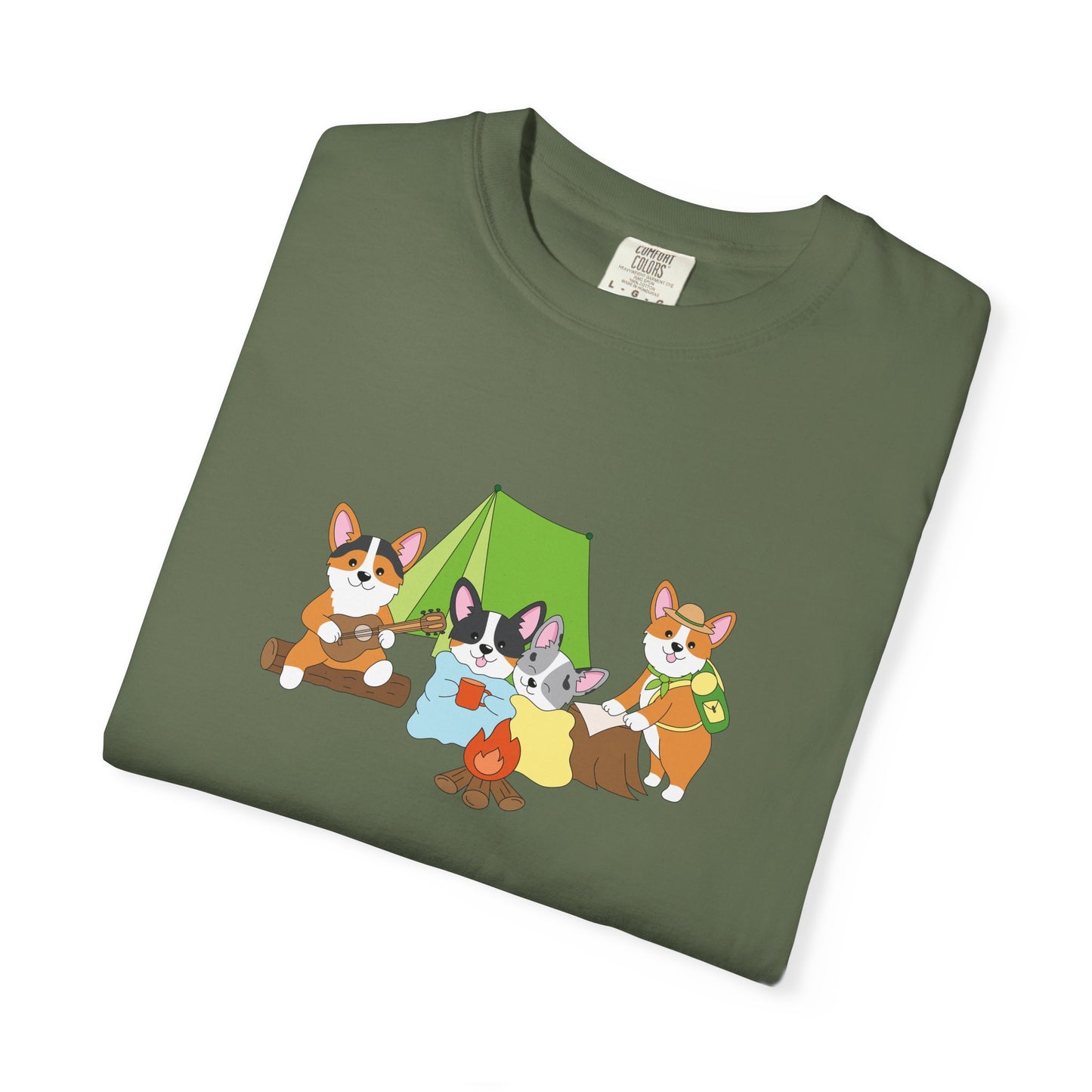 Camping Corgis tee