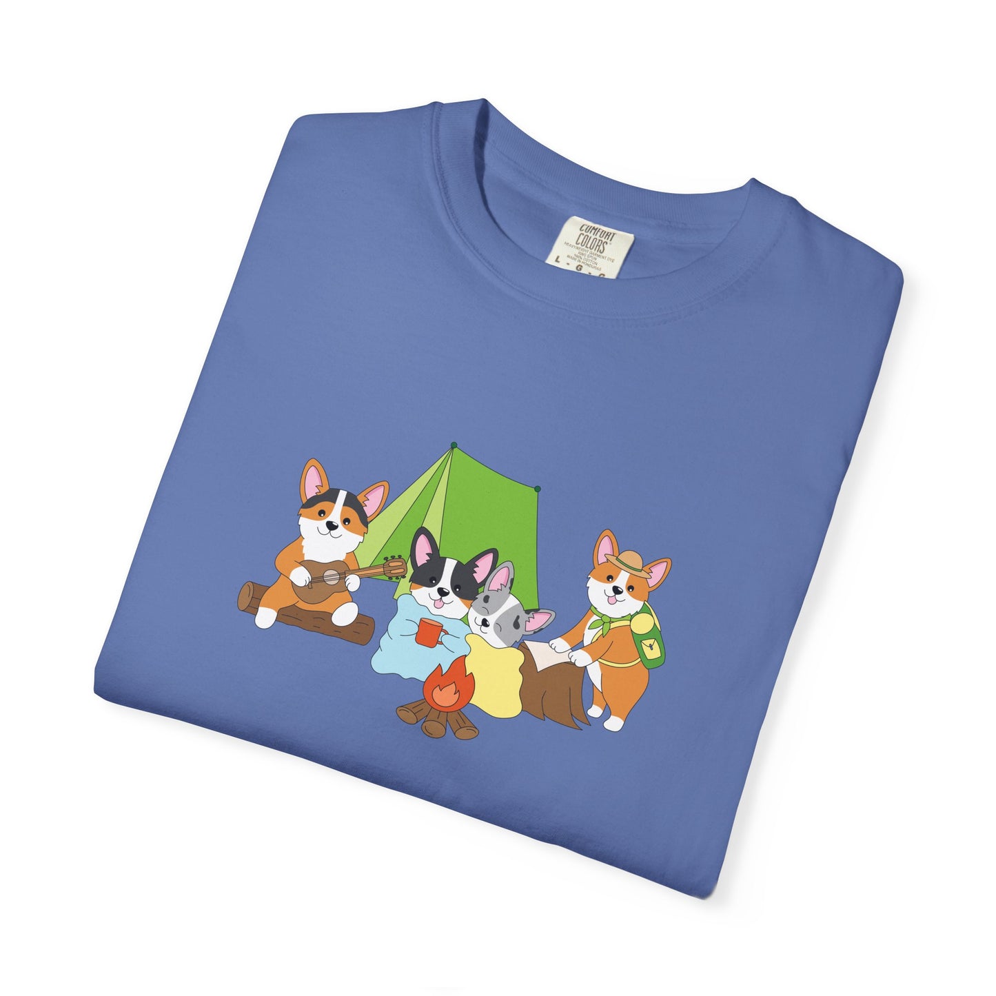 Camping Corgis tee