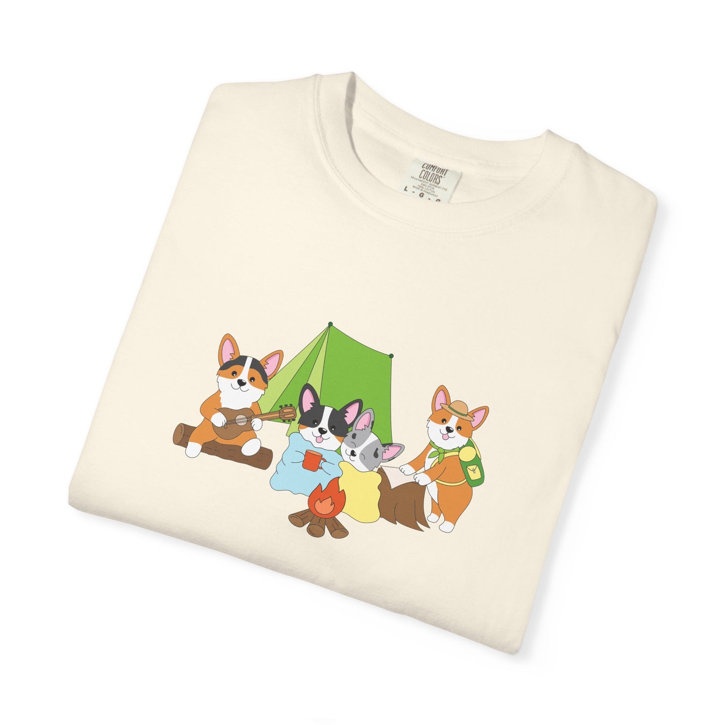 Camping Corgis tee