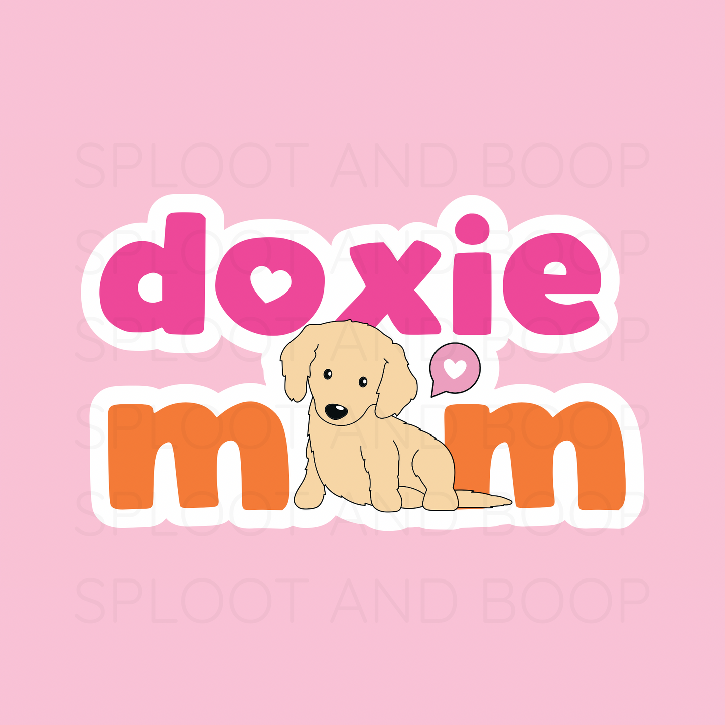Doxie Mom sticker (cream)