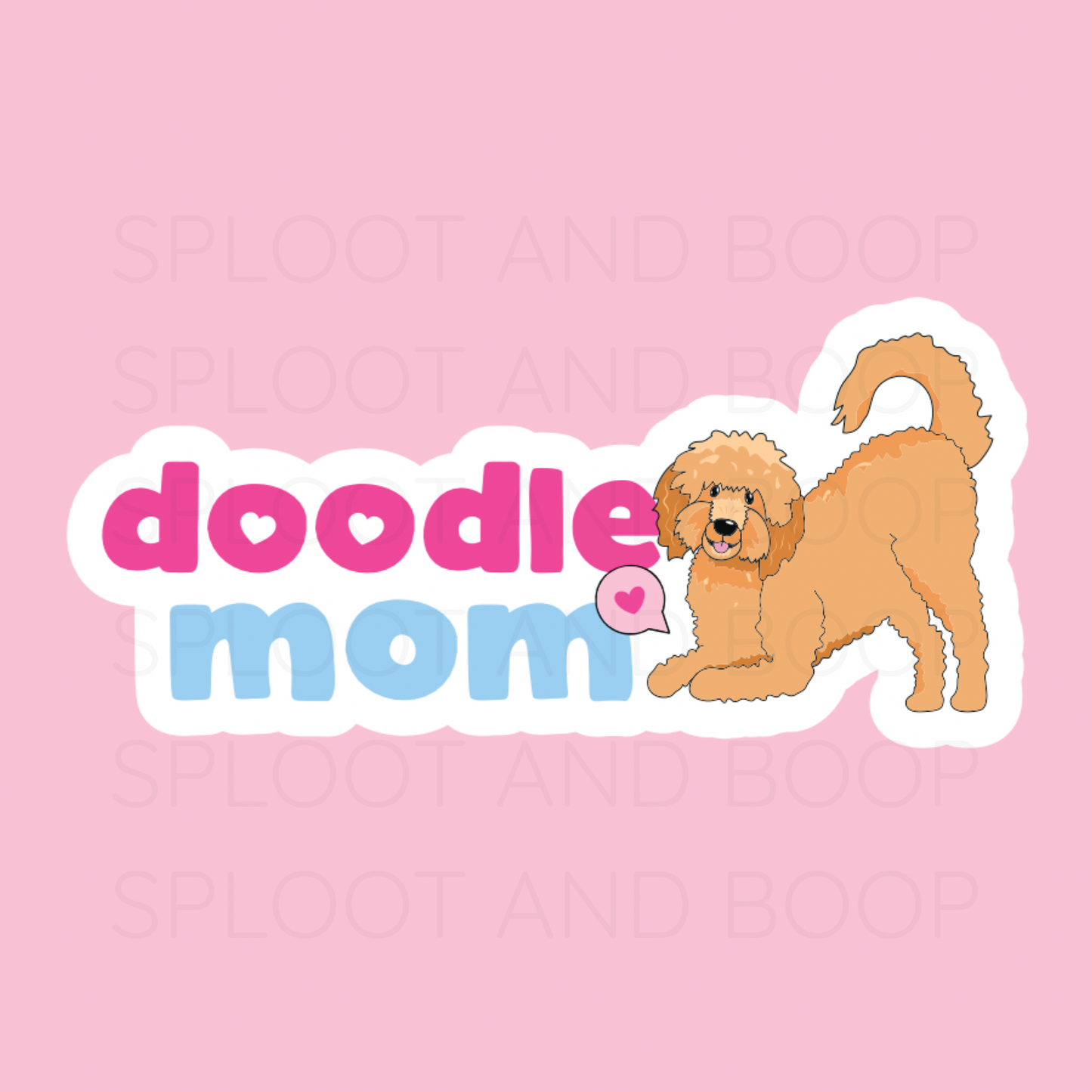 Doodle Mom sticker (golden)
