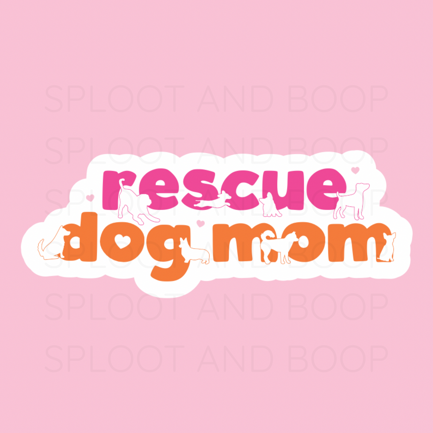 Rescue Dog Mom Sticker