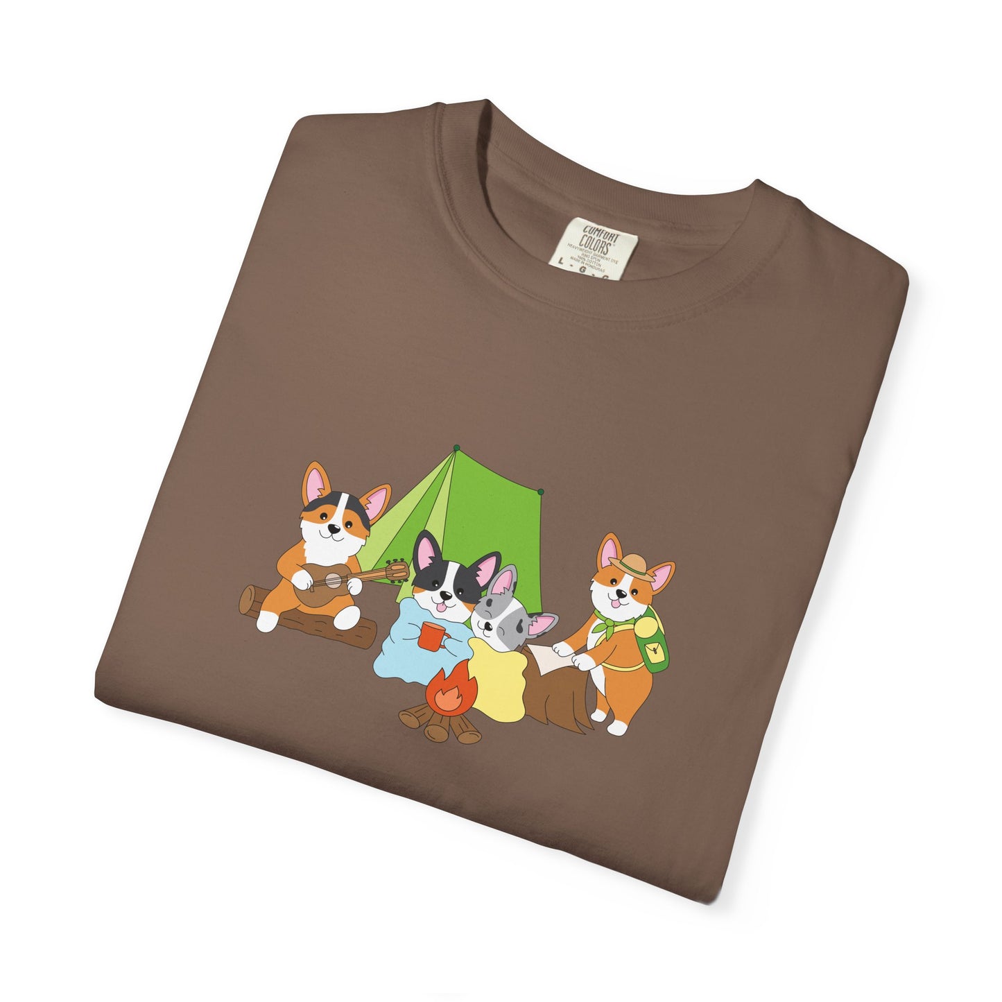Camping Corgis tee