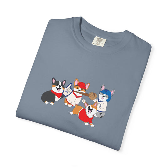 Baseball Corgis tee