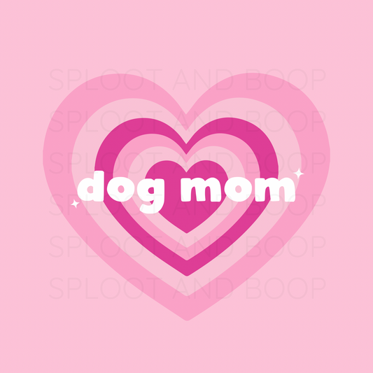 Dog Mom Heart sticker