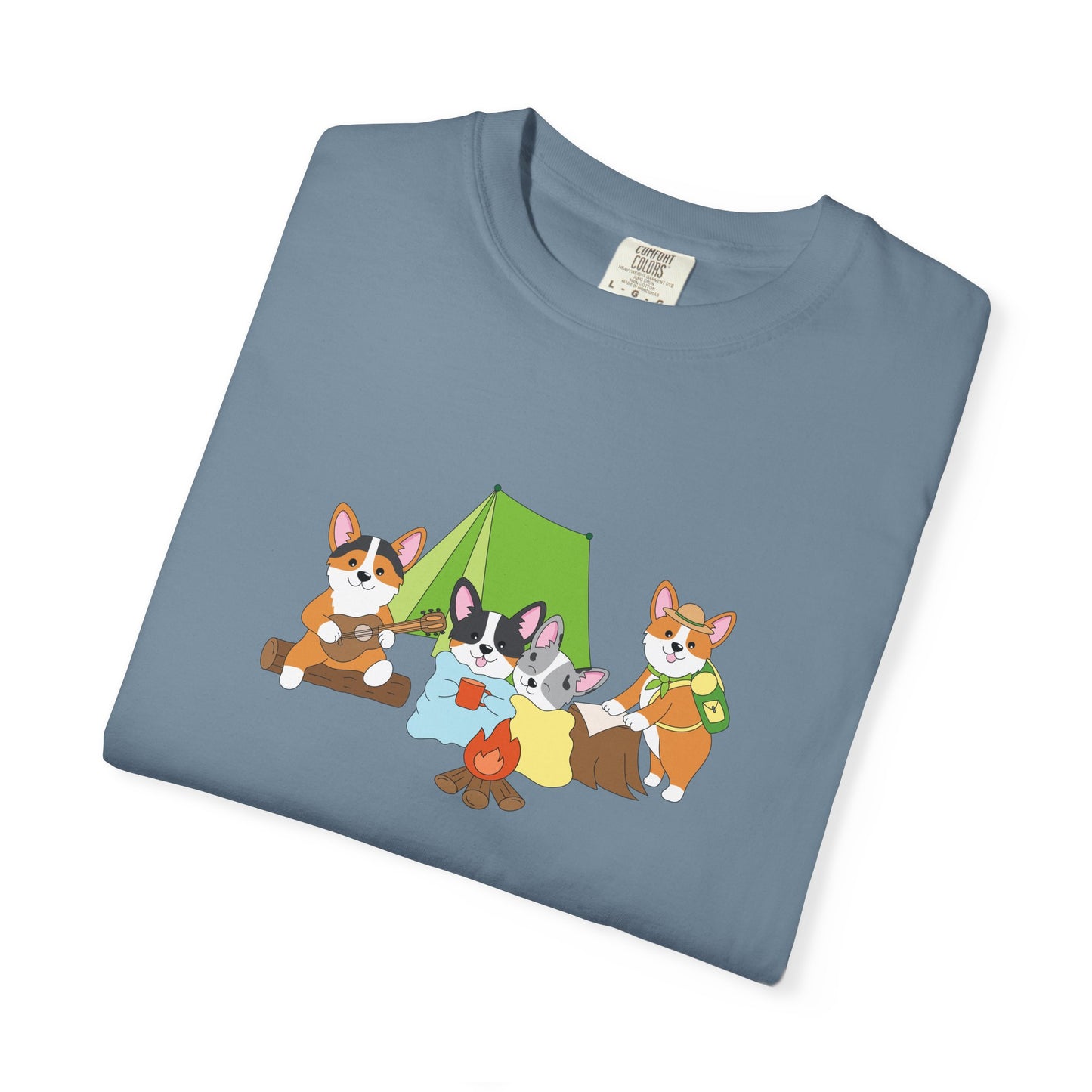 Camping Corgis tee