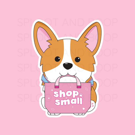 Shop Small corgi sticker