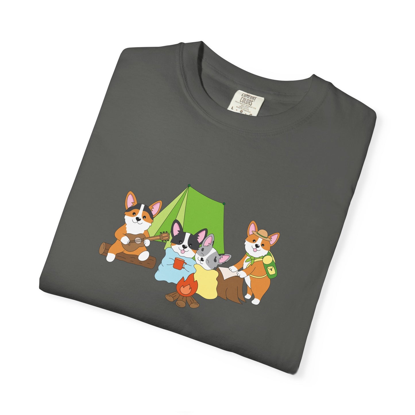 Camping Corgis tee