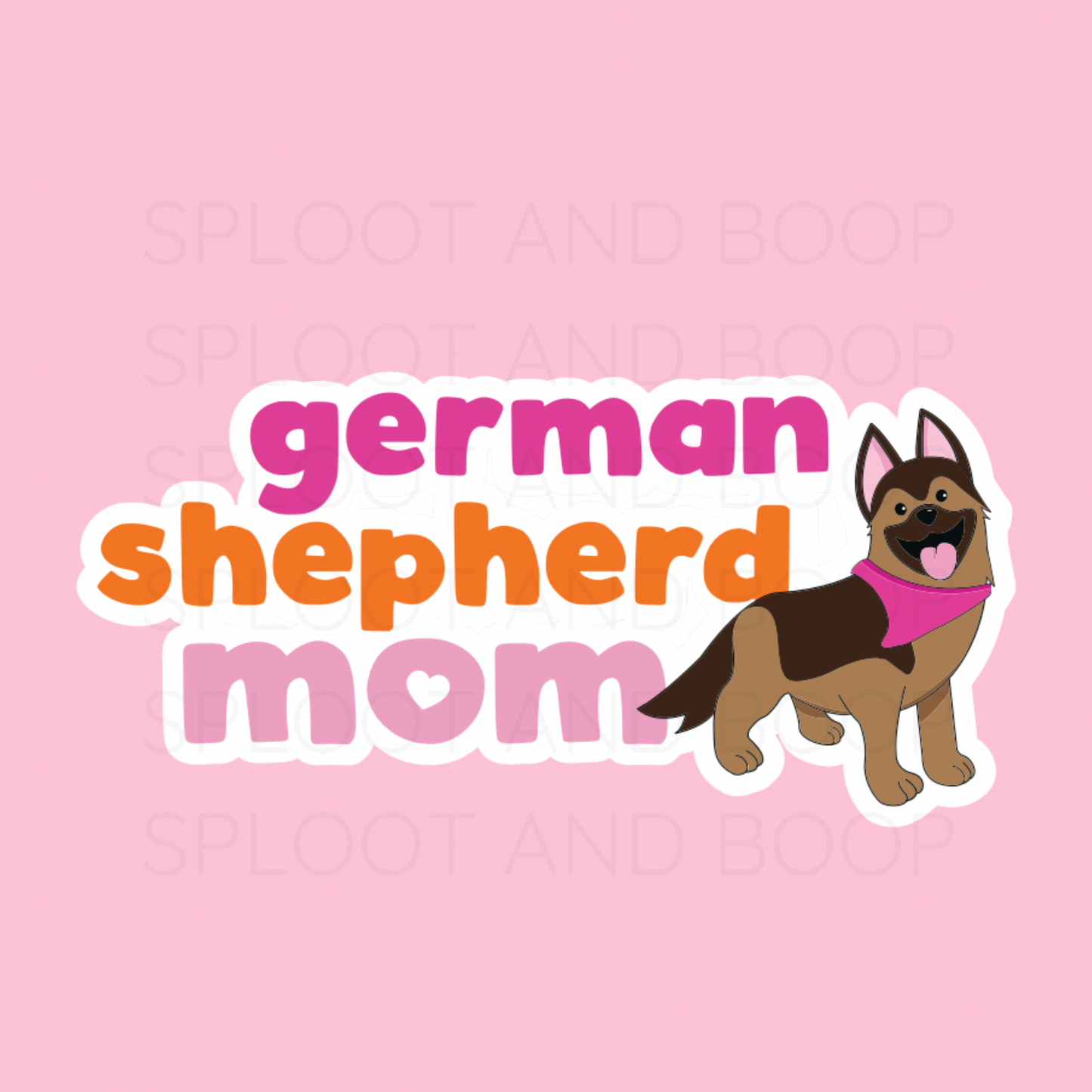 German Shepherd Mom sticker